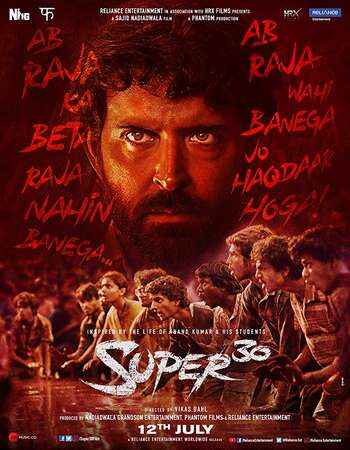 Super 30 2019 Hindi Movie DD2.0 1080p 720p 480p HDRip ESubs x264 HEVC