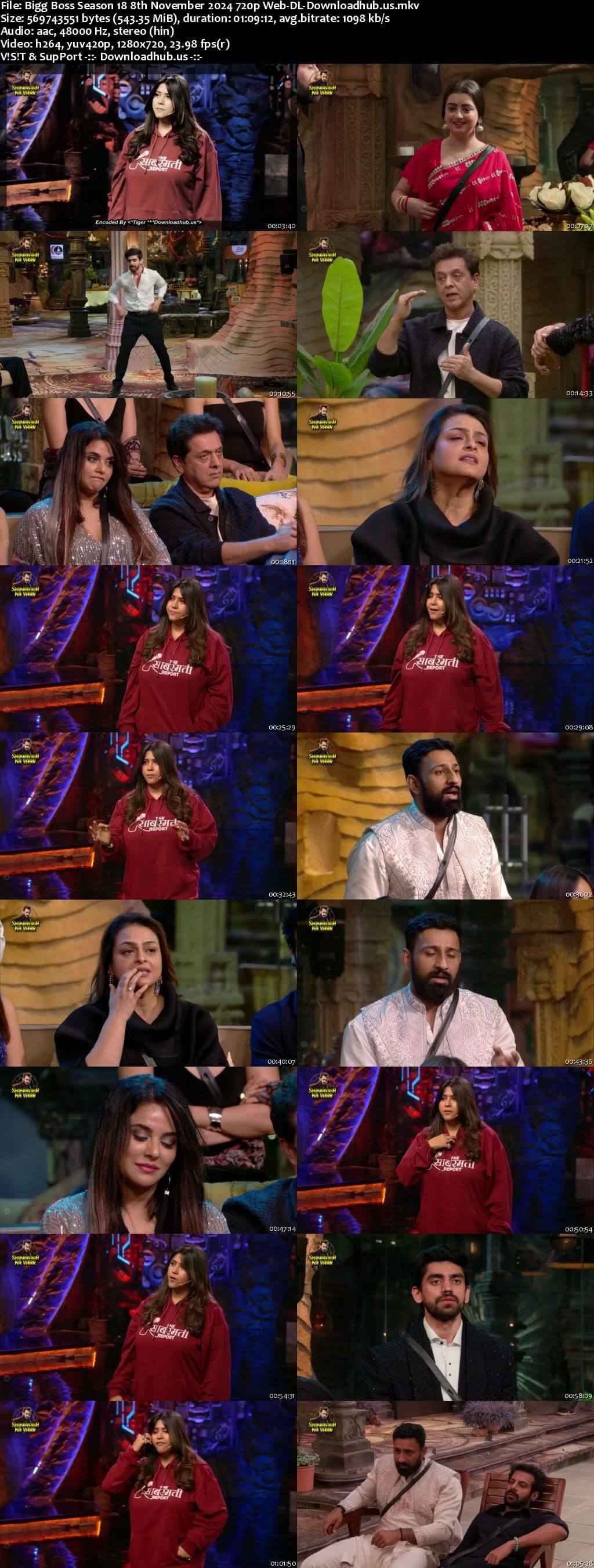 Bigg Boss Season 18 8 November 2024 Episode 34 Web-DL 720p 480p