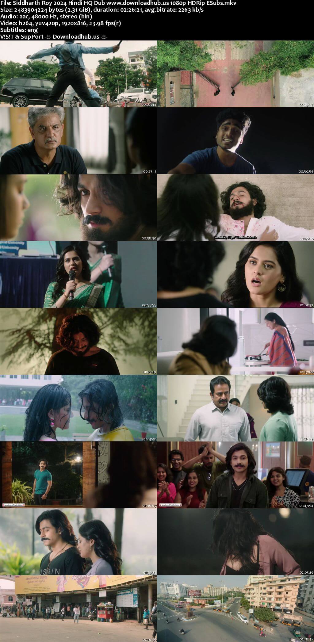 Siddharth Roy 2024 Hindi HQ Dub Movie DD2.0 1080p 720p 480p HDRip ESubs x264 HEVC