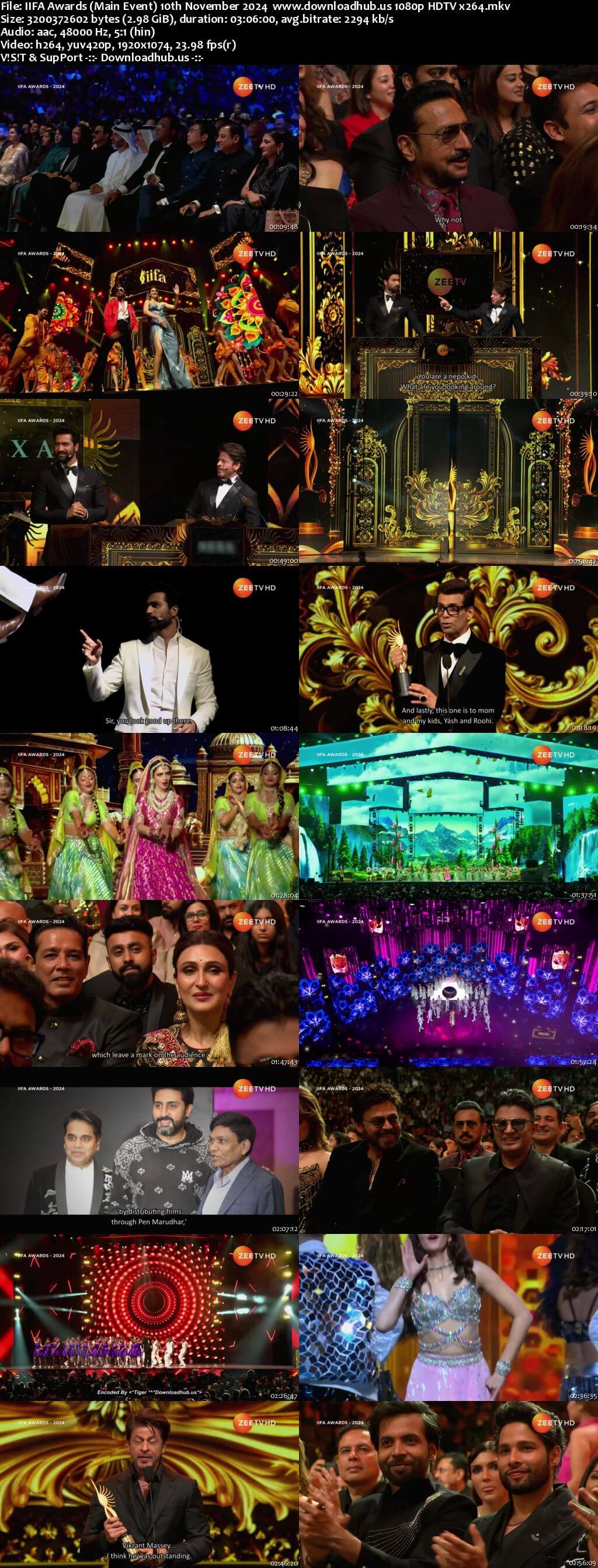 IIFA Awards (Main Event) 10th November 2024 1080p 720p 480p HDTV x264 (No-Ads)