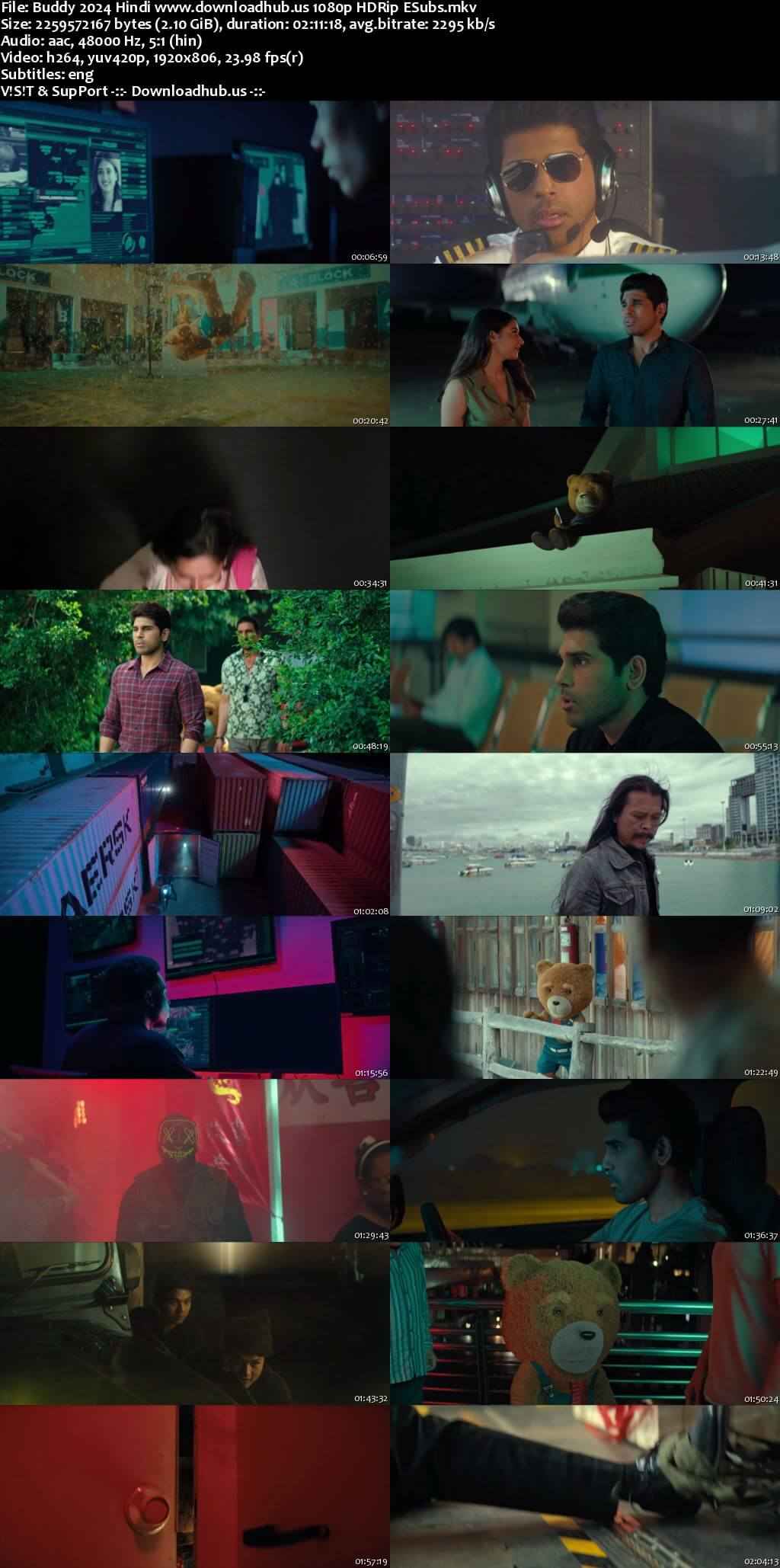 Buddy 2024 Hindi Movie DD5.1 4k 1080p 720p 480p HDRip ESubs x264 HEVC