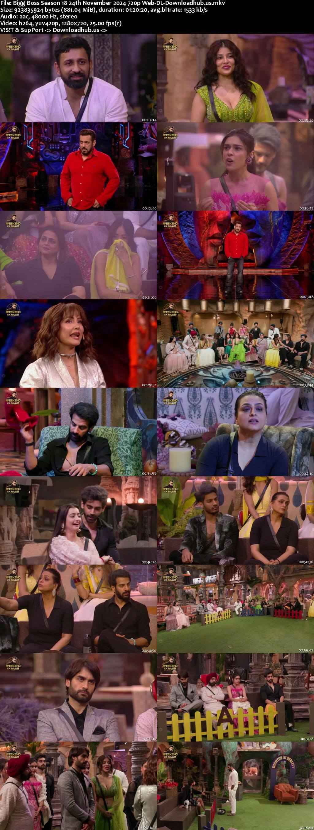 Bigg Boss Season 18 24 November 2024 Episode 50 Web-DL 720p 480p