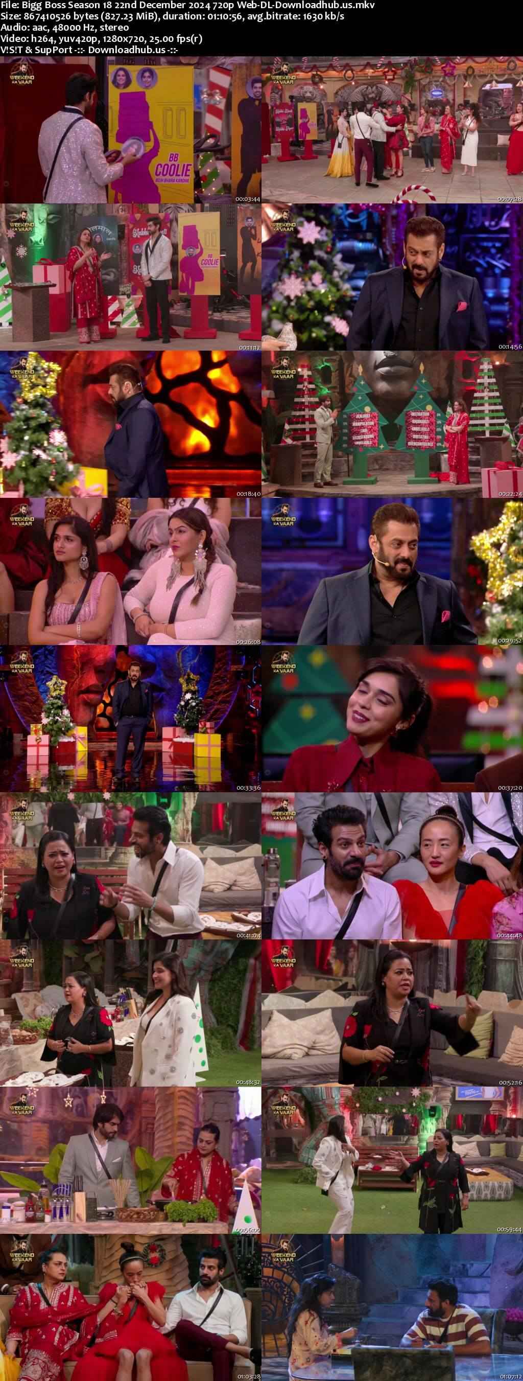 Bigg Boss Season 18 22 December 2024 Episode 78 Web-DL 720p 480p