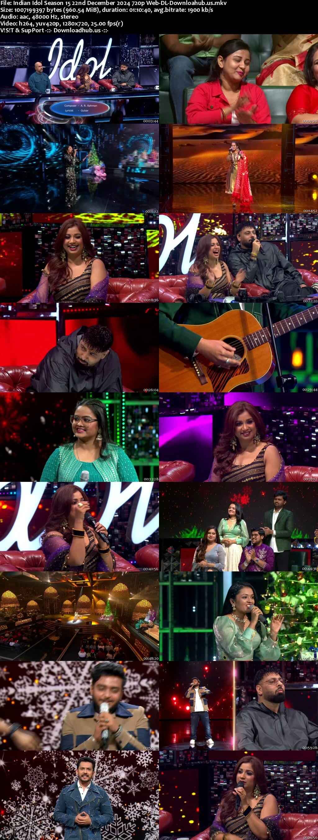 Indian Idol Season 15 22 December 2024 Episode 18 Web-DL 720p 480p