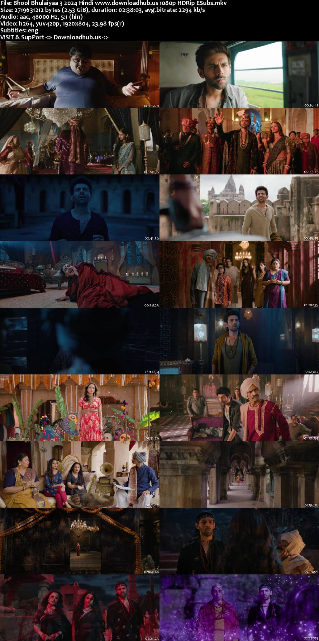 Bhool Bhulaiyaa 3 2024 Hindi Movie DD2.0 1080p 720p 480p HDRip x264 HEVC Bhool Bhulaiyaa 3 2024 Hindi Movie DD2.0 1080p 720p 480p HDRip x264 HEVC
