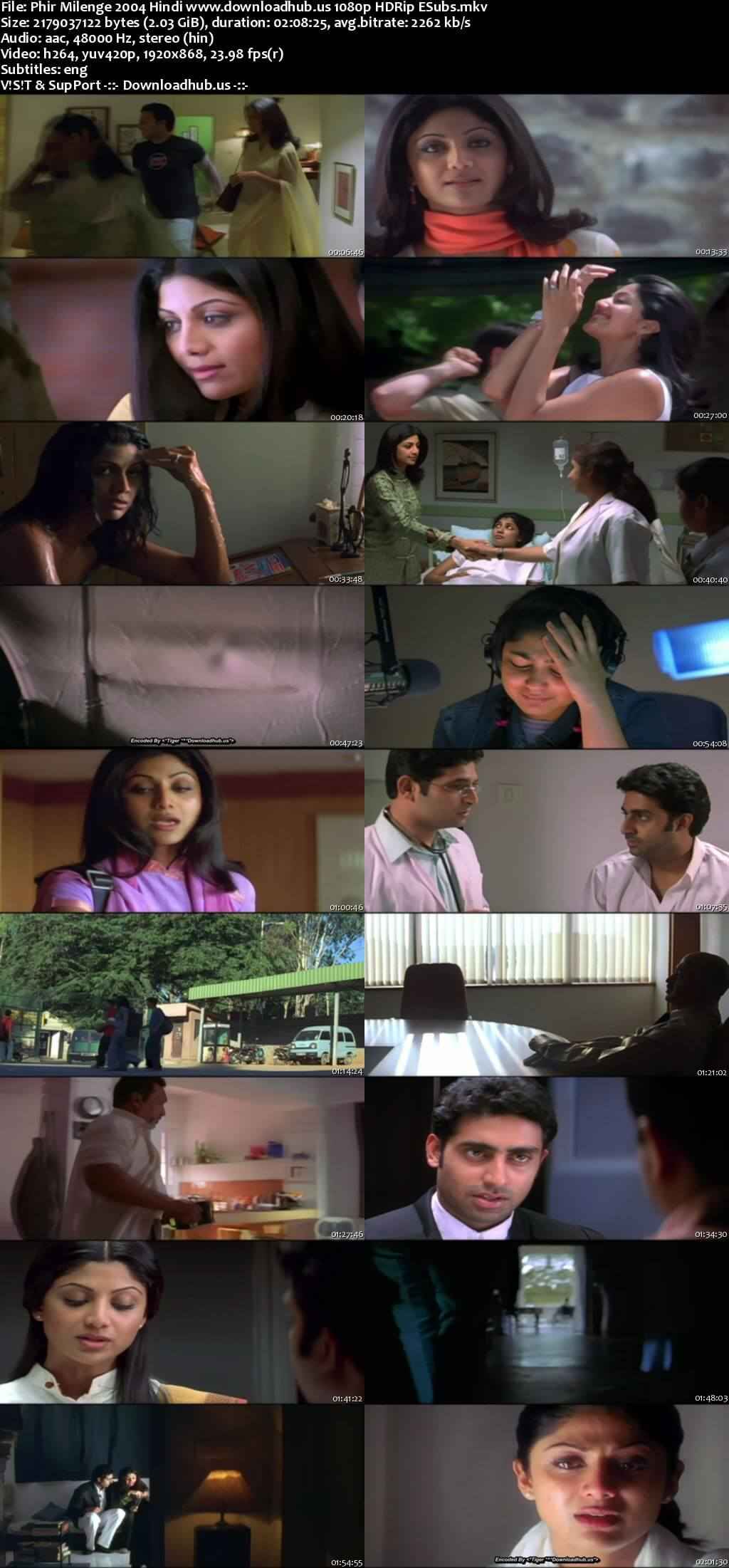 Phir Milenge 2004 Hindi Movie DD2.0 1080p 720p 480p HDRip ESubs x264 HEVC
