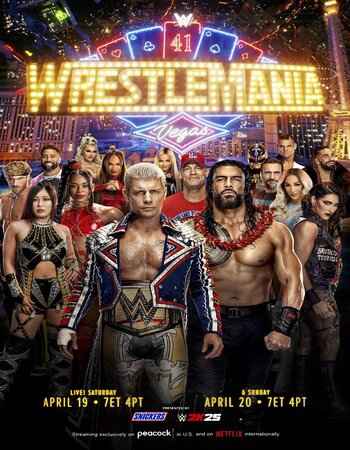 WWE WrestleMania 41 Night 02 20th April 2025 [Hindi DD2.0 – English] 1080p 720p 1GB WEBRip 480p