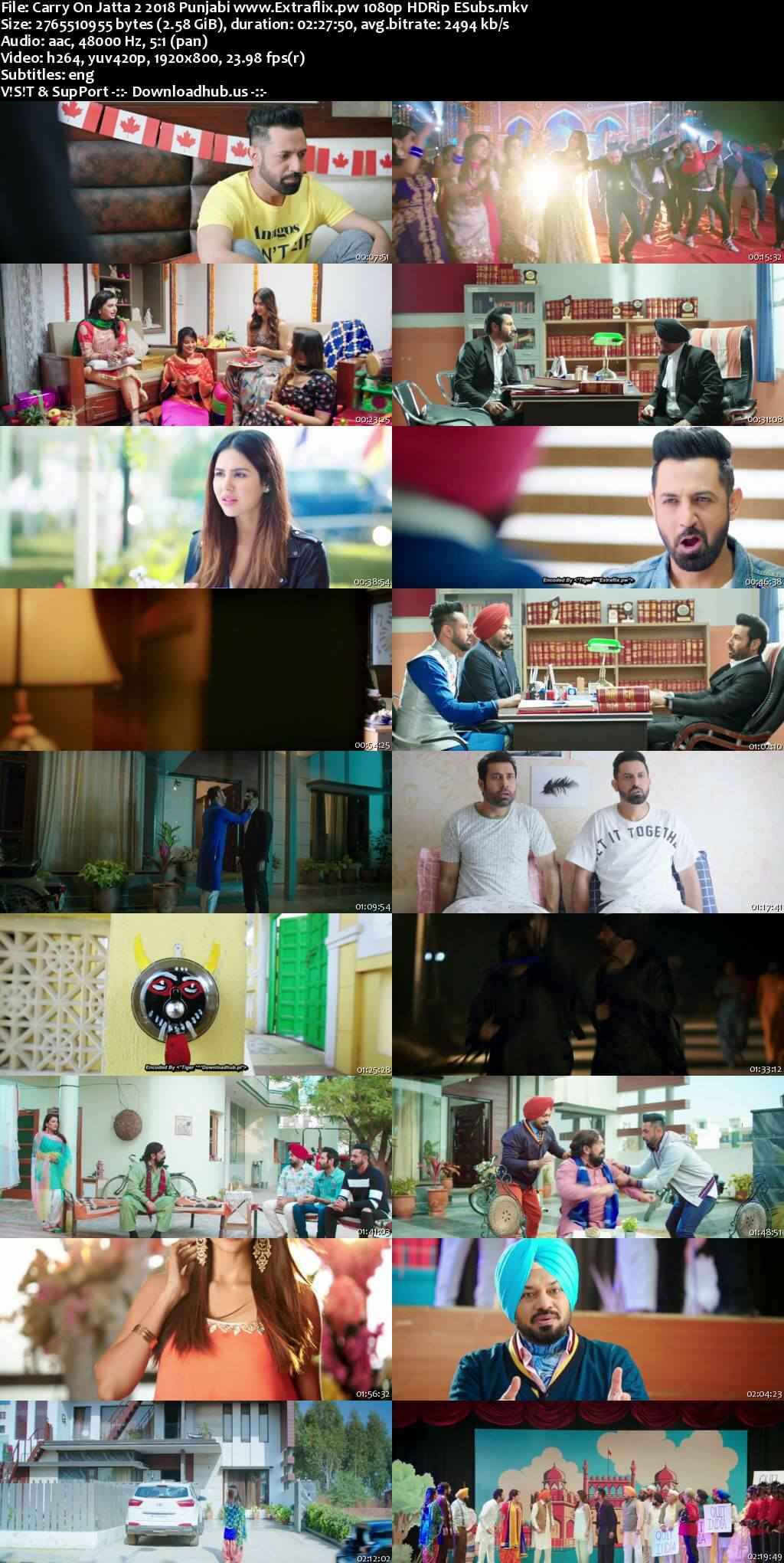 Carry On Jatta 2 2018 Punjabi Movie DD5.1 1080p 720p 480p HDRip ESubs x264 HEVC