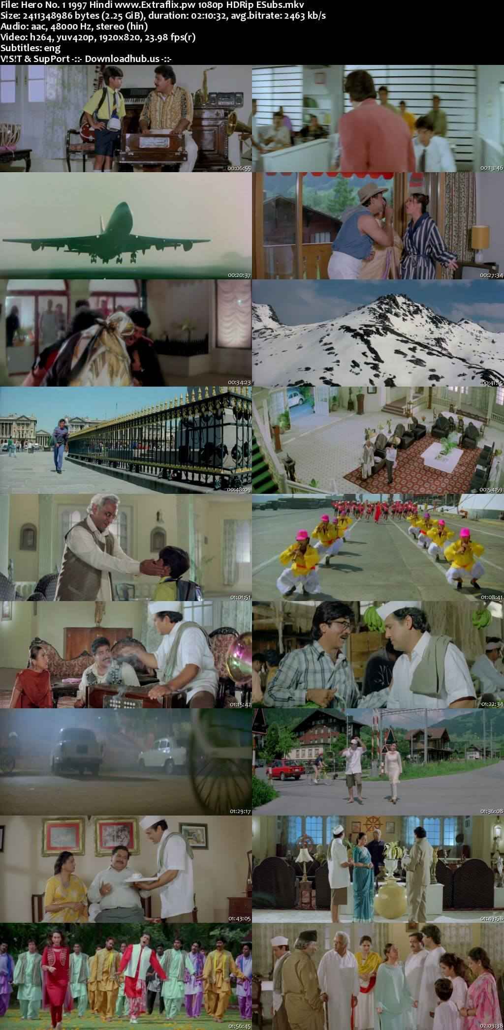 Hero No. 1 1997 Hindi Movie DD2.0 1080p 720p 480p HDRip ESubs x264 HEVC Hero No. 1 1997 Hindi Movie DD2.0 1080p 720p 480p HDRip ESubs x264 HEVC