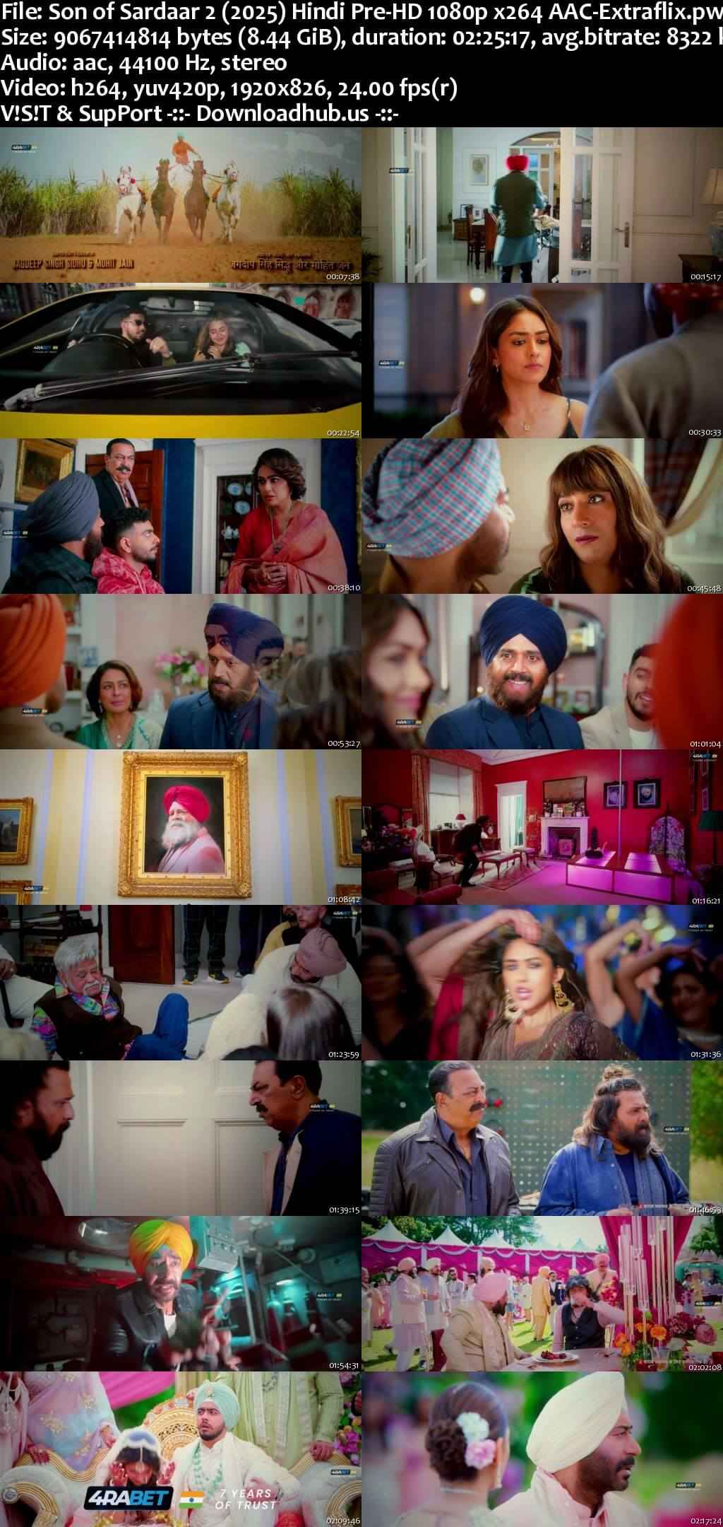 Son of Sardaar 2 2025 Hindi Movie 1080p 720p 480p Pre-HD x264 HEVC