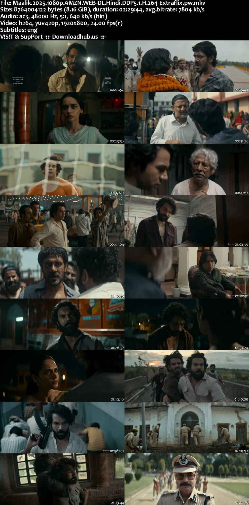Maalik 2025 Hindi Movie DD5.1 4k 1080p 720p 480p HDRip ESubs x264 HEVC