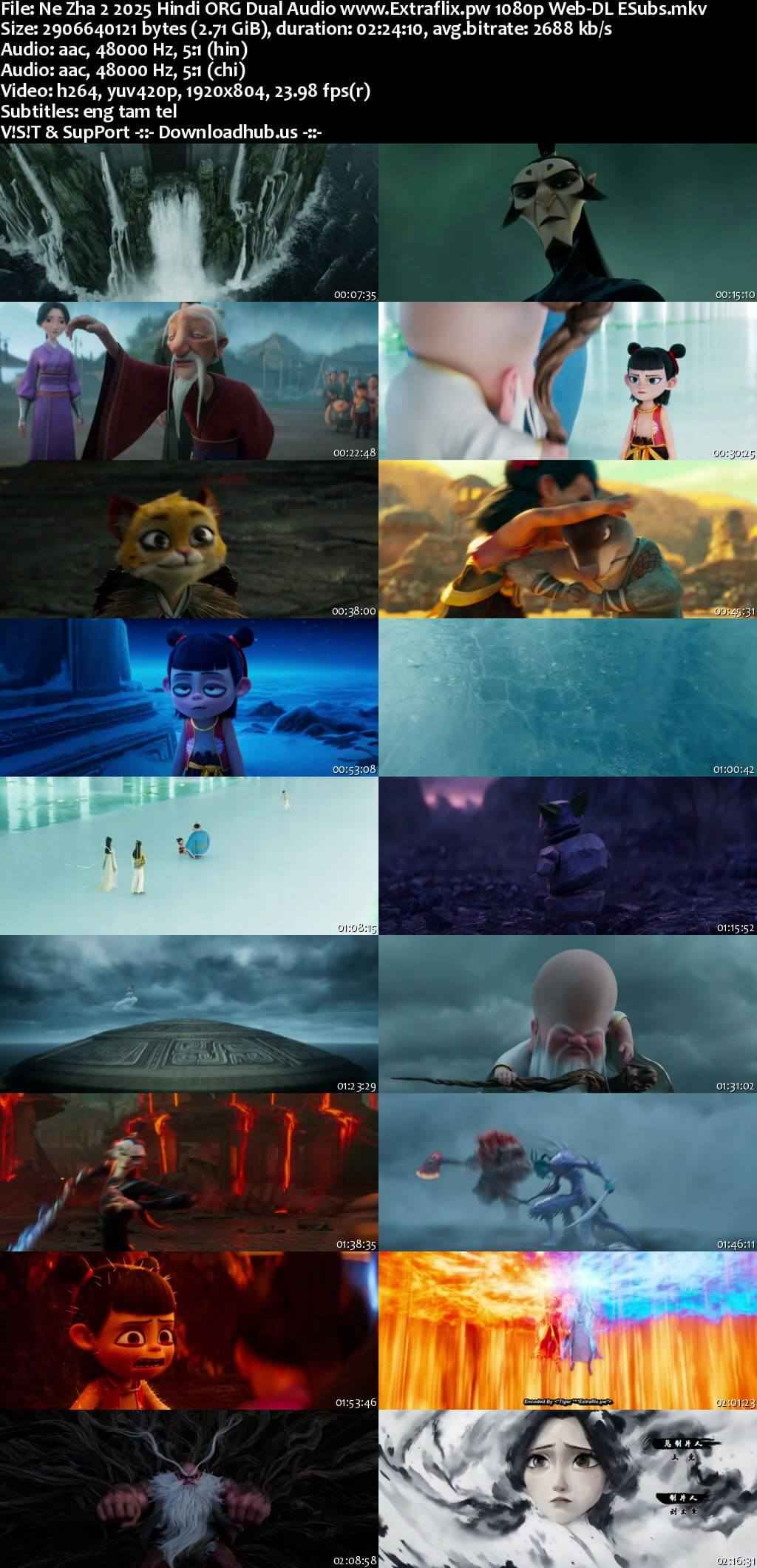Ne Zha 2 2025 Hindi ORG Dual Audio Movie DD5.1 1080p 720p 480p Web-DL ESubs x264 HEVC