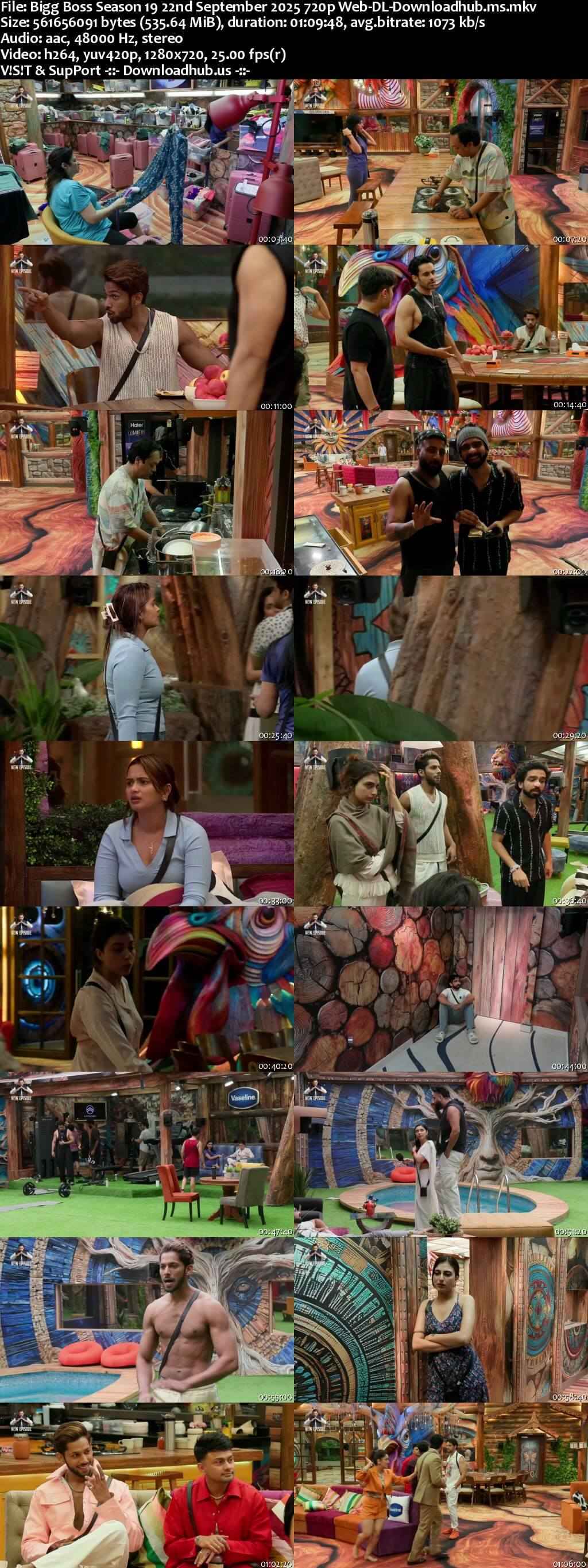 Bigg Boss Season 19 22nd September 2025 Episode 30 Web-DL 720p 480p