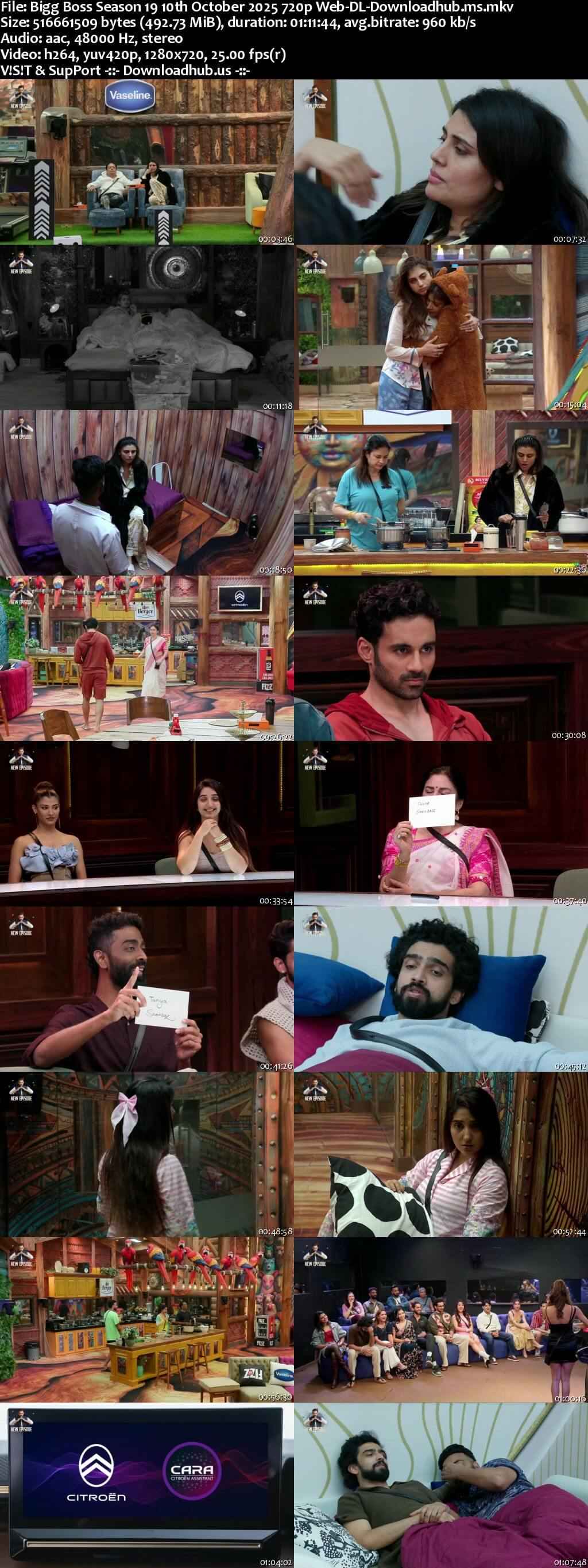 Bigg Boss Season 19 10 October 2025 Episode 48 Web-DL 720p 480p