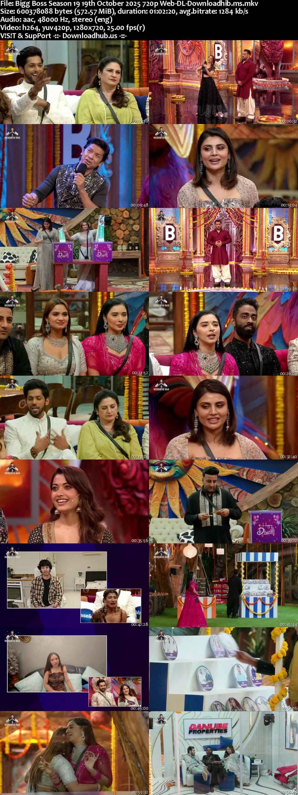 Bigg Boss Season 19 19 October 2025 Episode 57 Web-DL 720p 480p