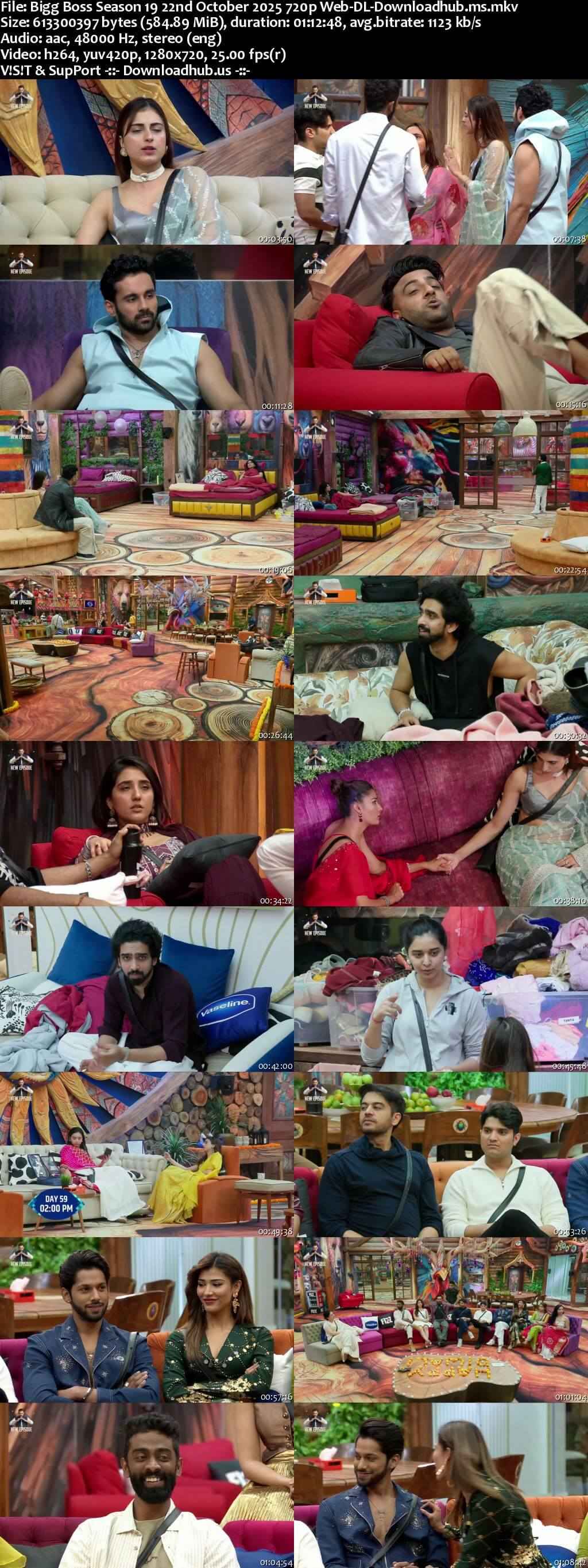 Bigg Boss Season 19 22 October 2025 Episode 60 Web-DL 720p 480p