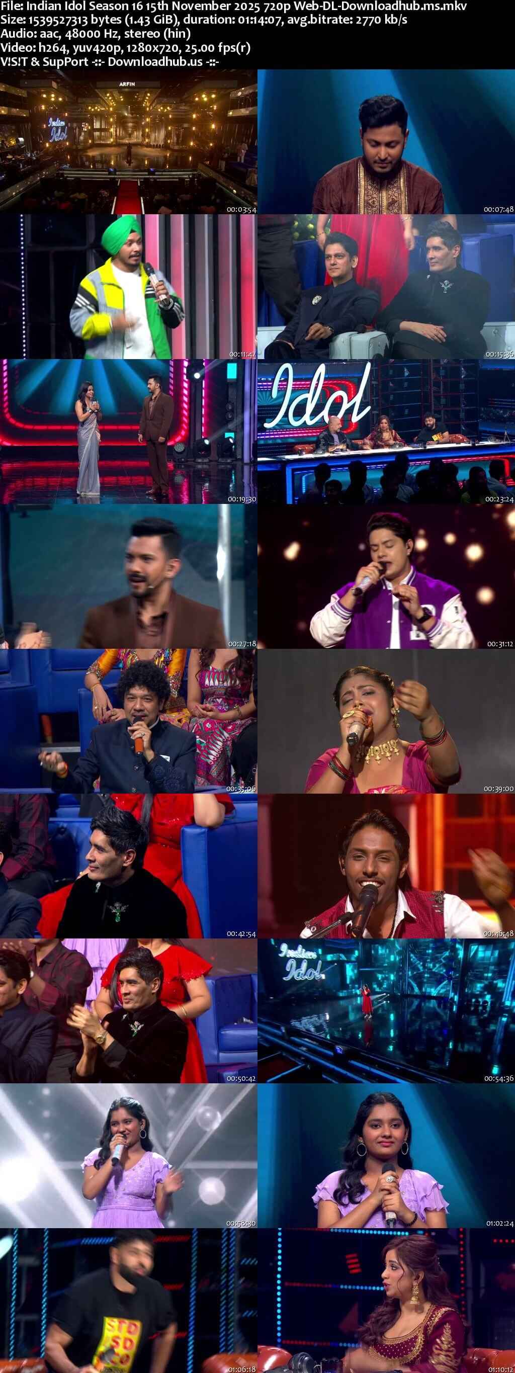 Indian Idol Season 16 15 November 2025 Episode 9 Web-DL 720p 480p Indian Idol Season 16 15 November 2025 Episode 9 Web-DL 720p 480p