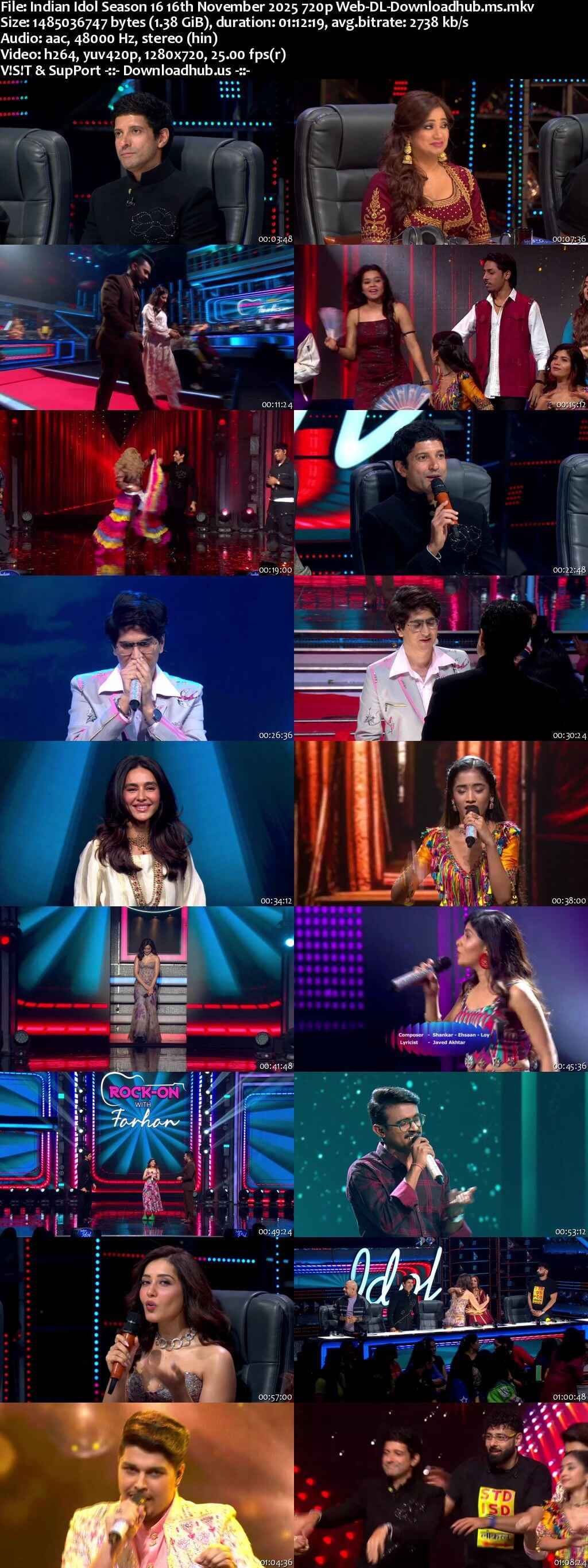 Indian Idol Season 16 16 November 2025 Episode 10 Web-DL 720p 480p Indian Idol Season 16 16 November 2025 Episode 10 Web-DL 720p 480p