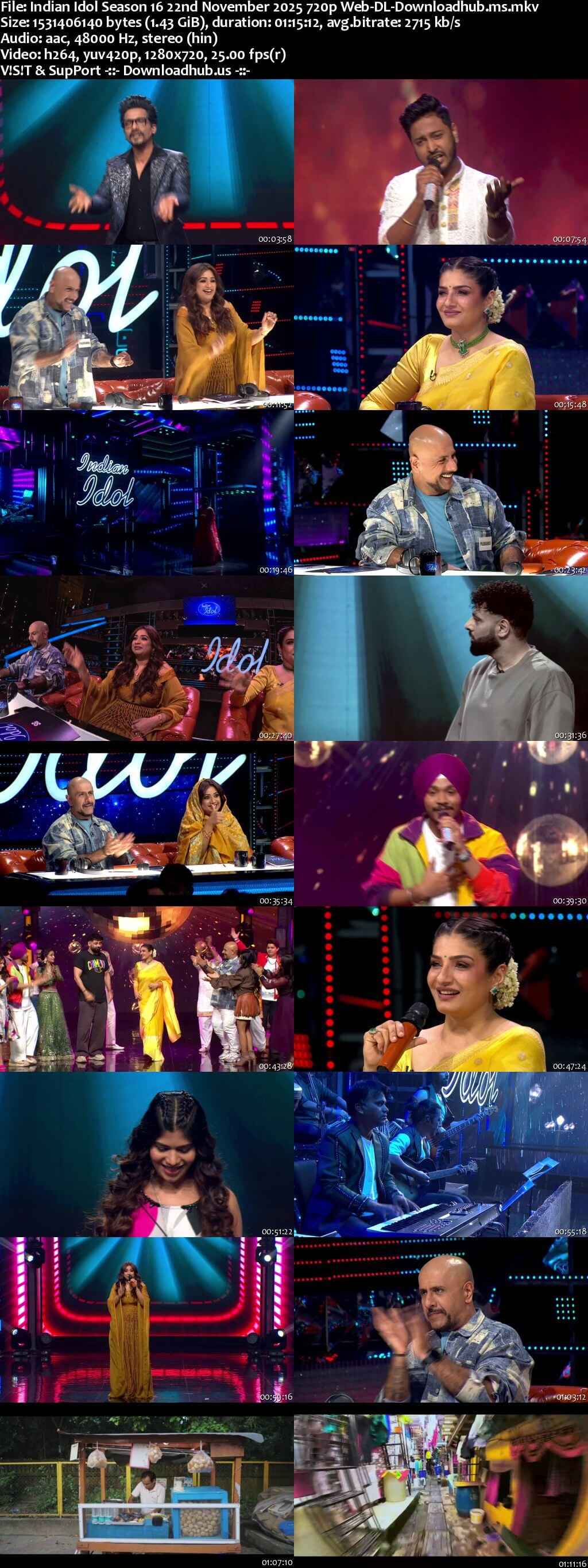 Indian Idol Season 16 22 November 2025 Episode 11 Web-DL 720p 480p Indian Idol Season 16 22 November 2025 Episode 11 Web-DL 720p 480p