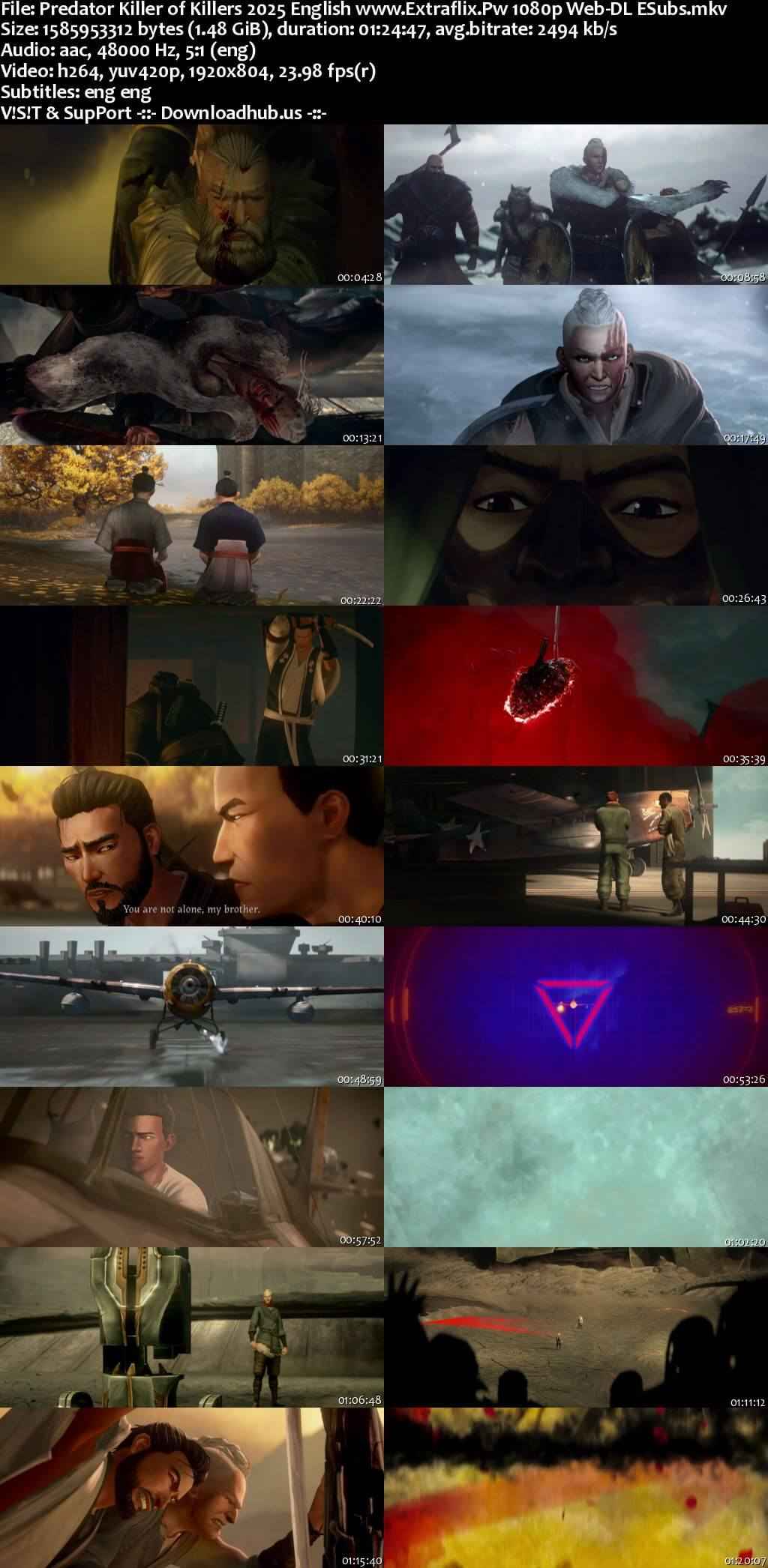 Predator: Killer of Killers 2025 English Movie DD5.1 1080p 720p 480p Web-DL ESubs HEVC Predator: Killer of Killers 2025 English Movie DD5.1 1080p 720p 480p Web-DL ESubs HEVC