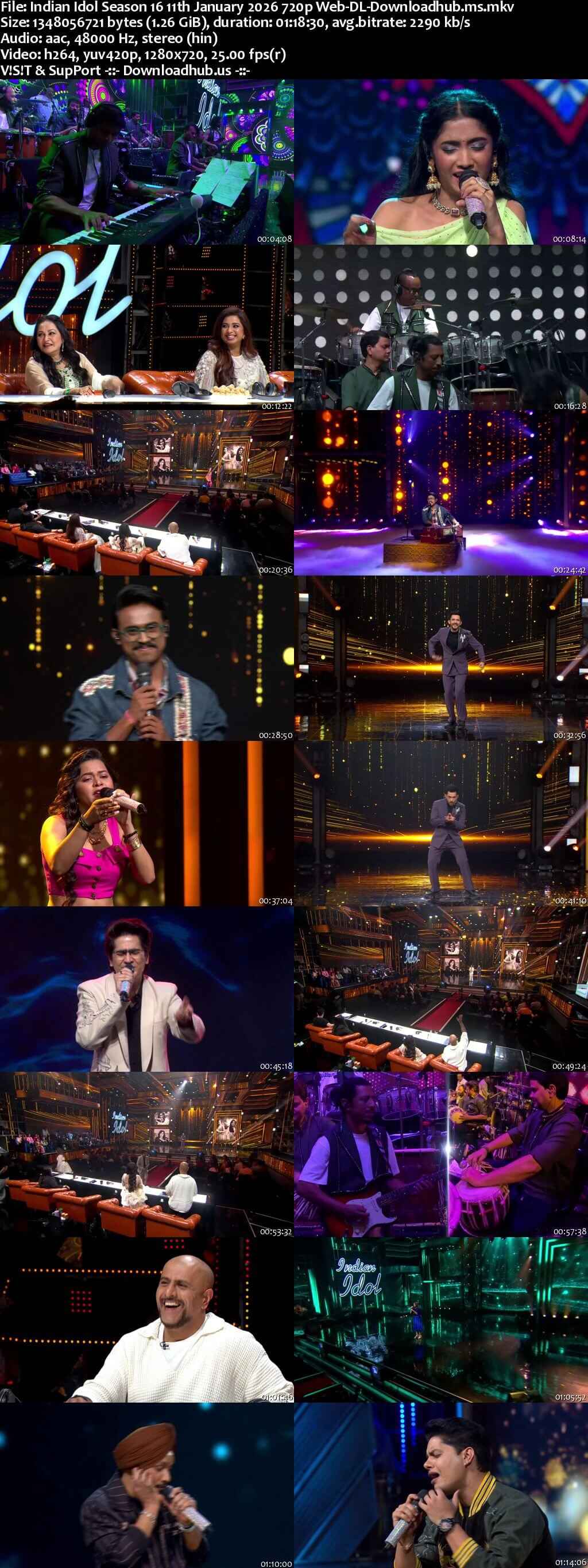Indian Idol Season 16 11 January 2026 Episode 26 Web-DL 720p 480p Indian Idol Season 16 11 January 2026 Episode 26 Web-DL 720p 480p