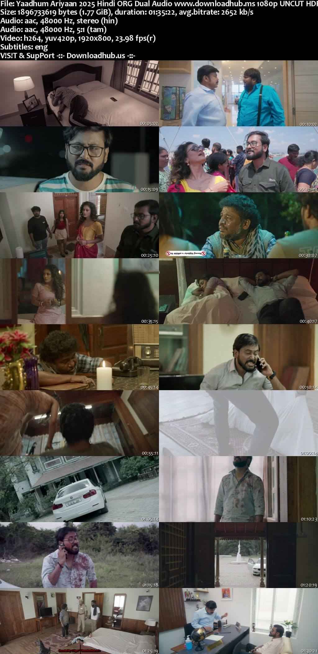 Yaadhum Ariyaan 2025 Hindi ORG Dual Audio Movie DD2.0 1080p 720p 480p UNCUT HDRip ESubs x264 HEVC