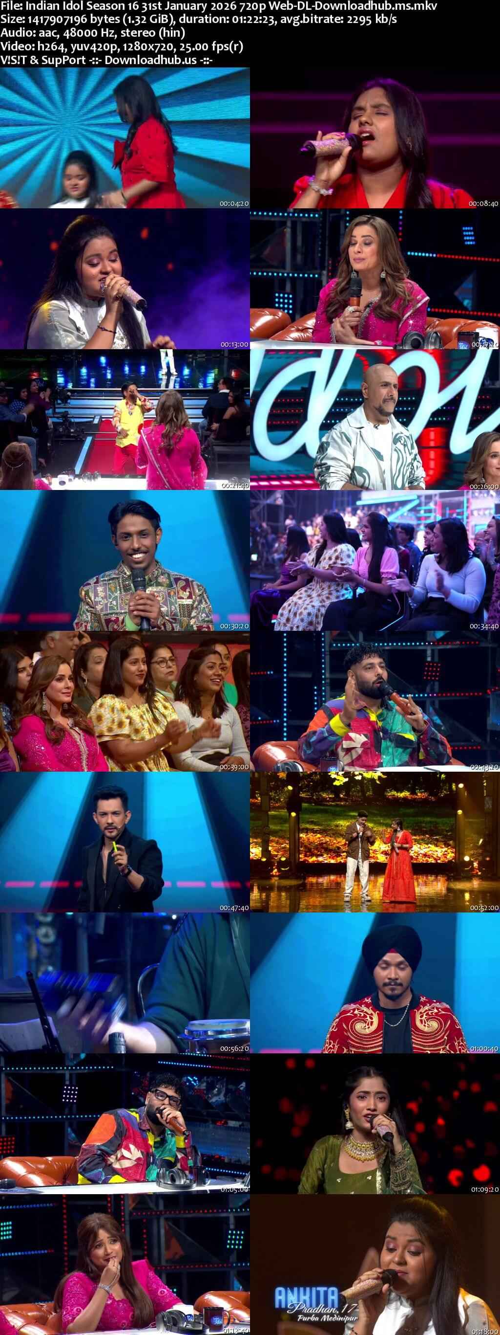 Indian Idol Season 16 31 January 2026 Episode 32 Web-DL 720p 480p
