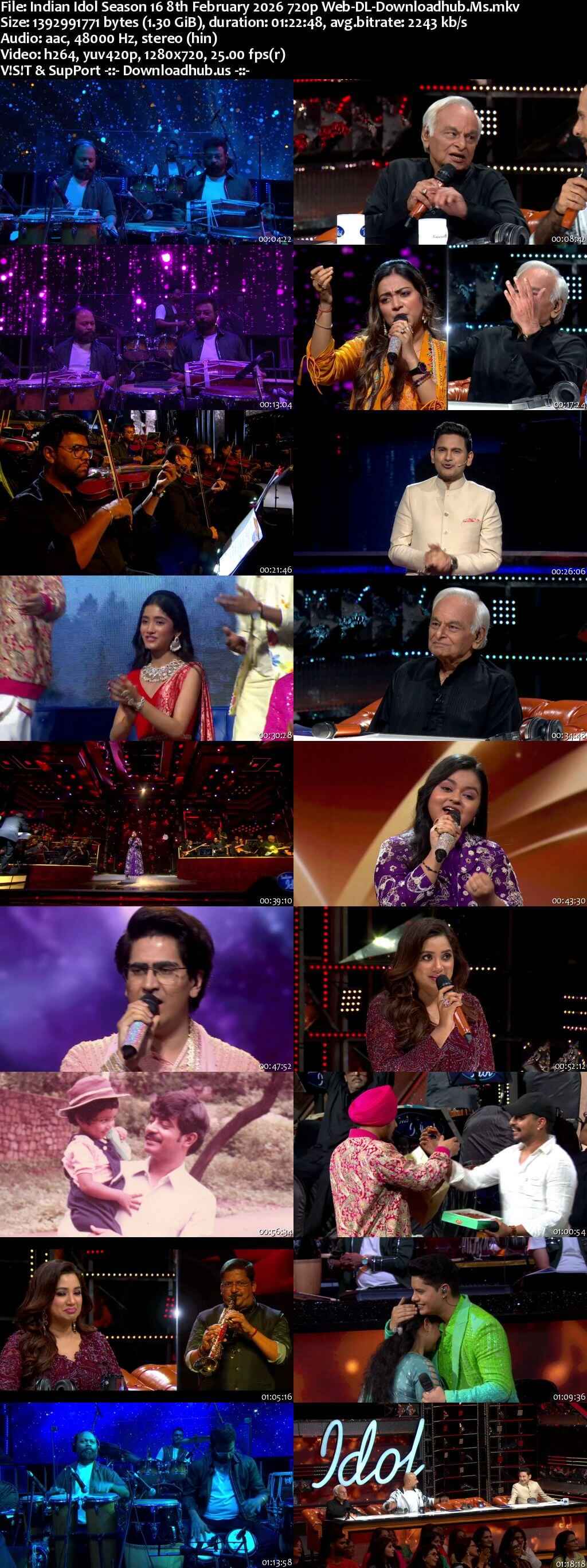 Indian Idol Season 16 8 February 2026 Episode 35 Web-DL 720p 480p Indian Idol Season 16 8 February 2026 Episode 35 Web-DL 720p 480p