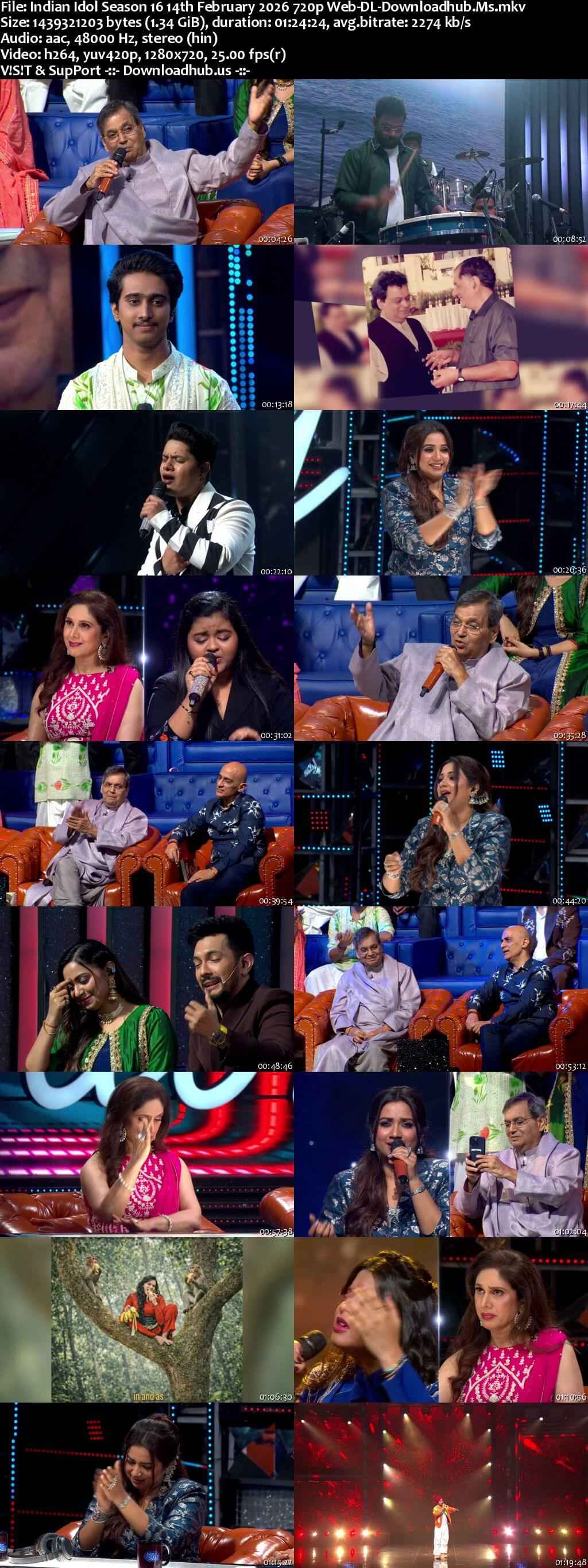 Indian Idol Season 16 14 February 2026 Episode 36 Web-DL 720p 480p