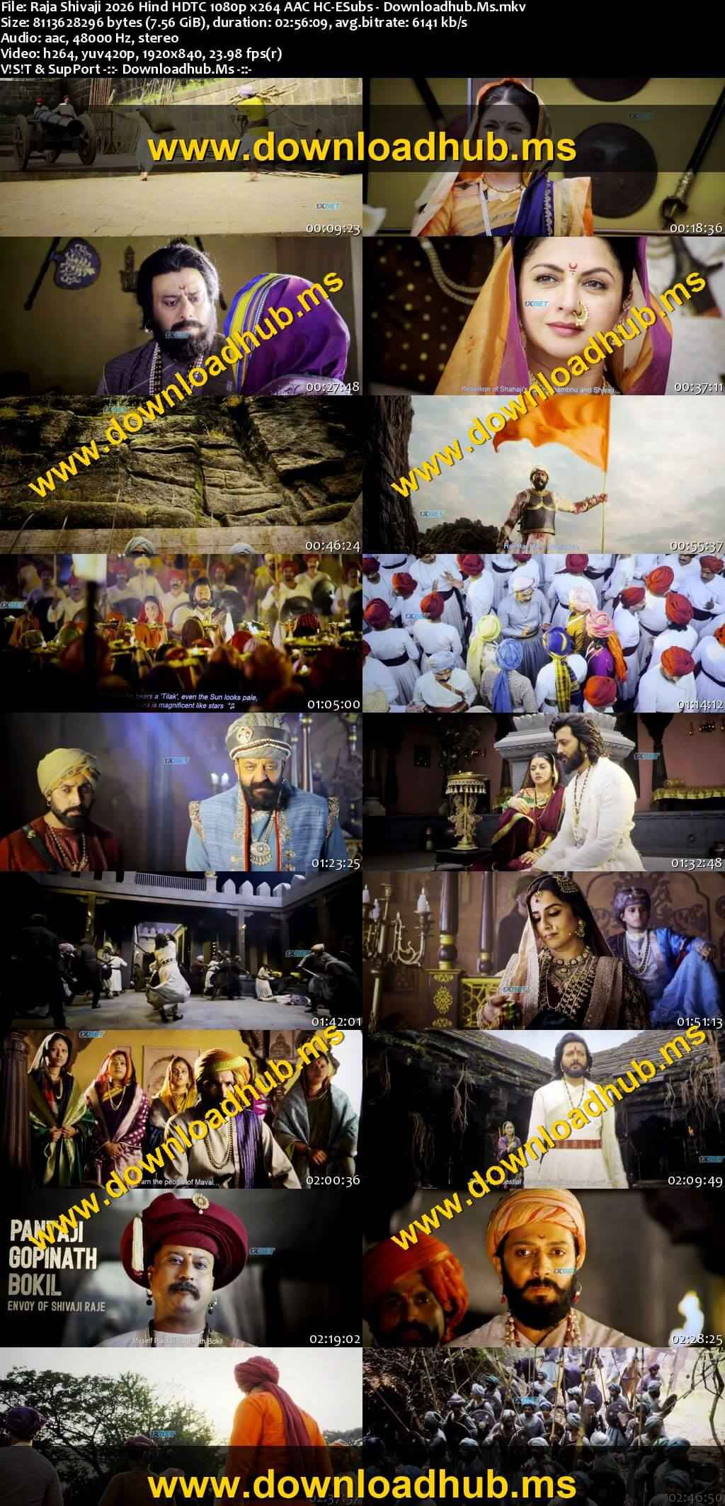 Raja Shivaji 2026 Hindi Movie 1080p 720p 480p HDTC HC-ESubs x264 HEVC