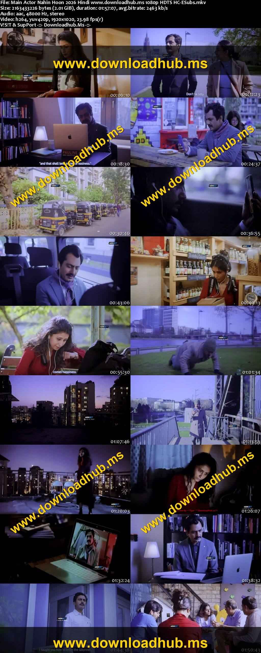 Main Actor Nahin Hoon 2026 Hindi Movie 1080p 720p 480p HDTS HC-ESubs x264 HEVC