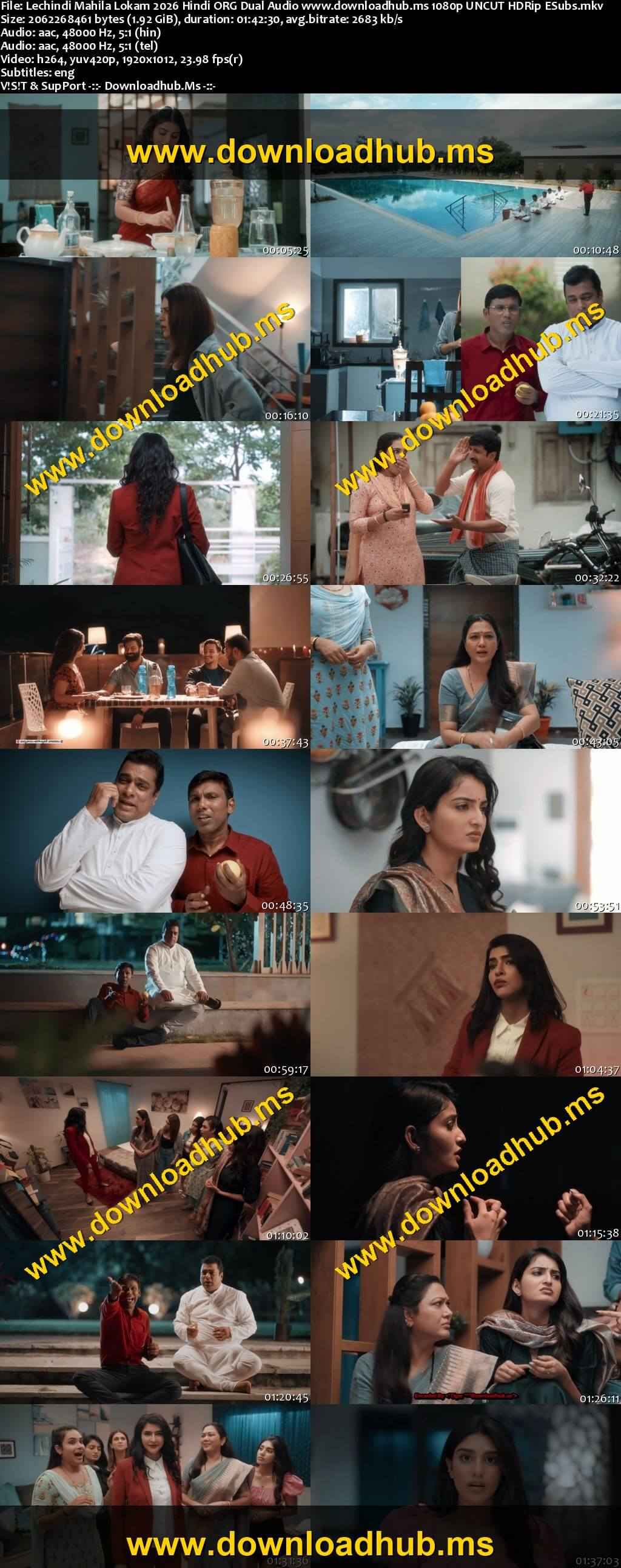 Lechindi Mahila Lokam 2026 Hindi ORG Dual Audio Movie DD5.1 1080p 720p 480p UNCUT HDRip ESubs x264 HEVC Lechindi Mahila Lokam 2026 Hindi ORG Dual Audio Movie DD5.1 1080p 720p 480p UNCUT HDRip ESubs x264 HEVC