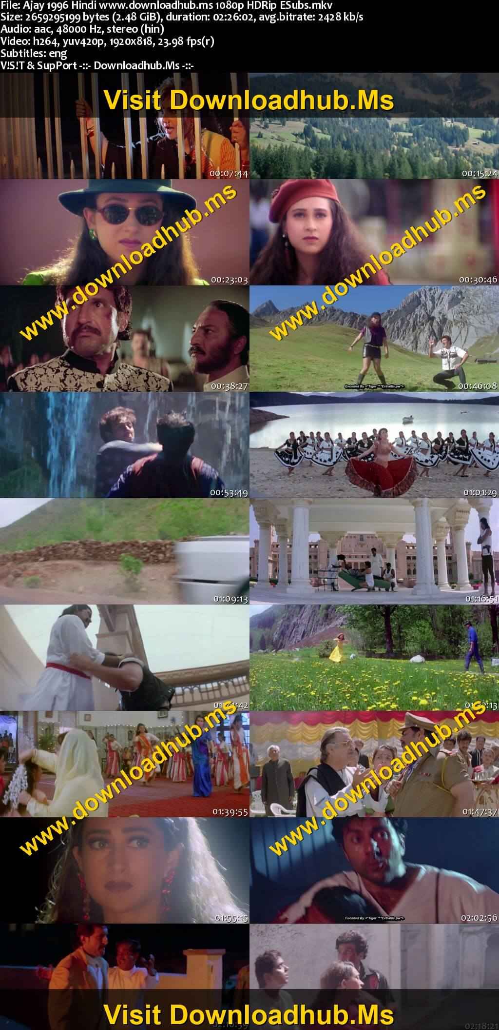 Ajay 1996 Hindi Movie DD2.0 1080p 720p 480p HDRip ESubs x264 HEVC