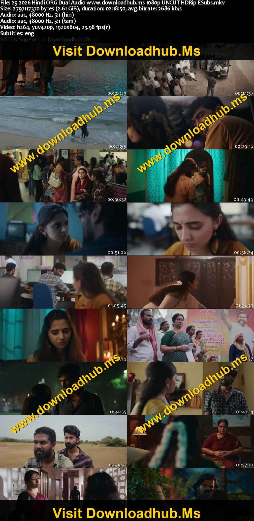 29 2026 Hindi ORG Dual Audio Movie DD5.1 4k 1080p 720p 480p UNCUT HDRip ESubs x264 HEVC