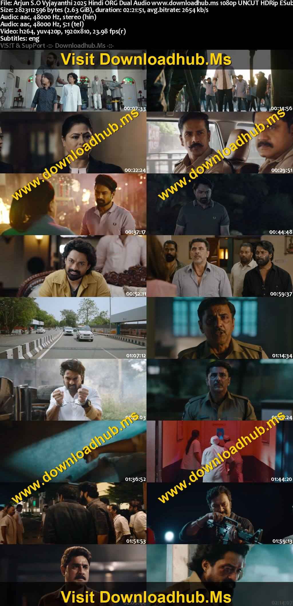 Arjun S/O Vyjayanthi 2025 Hindi ORG Dual Audio Movie DD2.0 1080p 720p 480p UNCUT HDRip ESubs x264 HEVC
