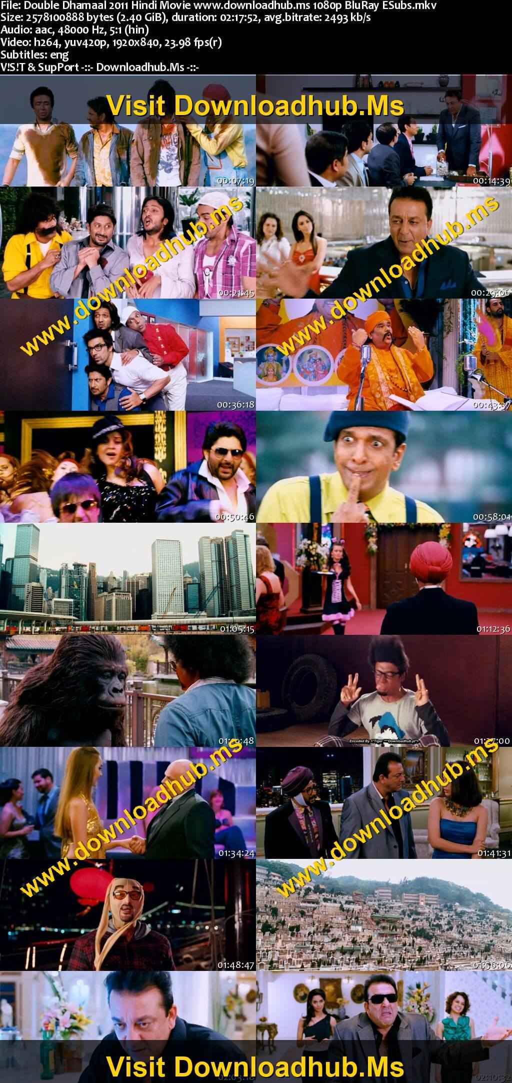 Double Dhamaal 2011 Hindi Movie DD5.1 4k 1080p 720p 480p BluRay ESubs x264 HEVC