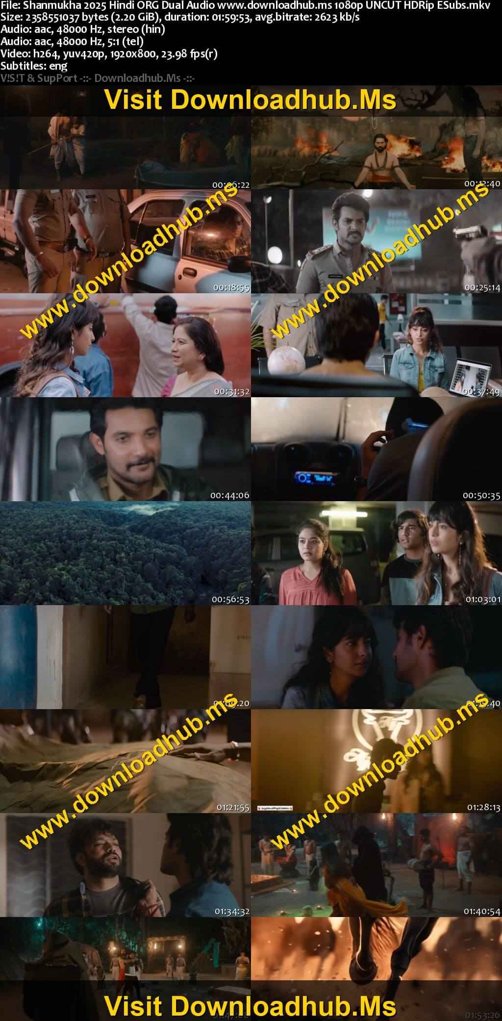 Shanmukha 2025 Hindi ORG Dual Audio Movie DD2.0 1080p 720p 480p UNCUT HDRip ESubs x264 HEVC