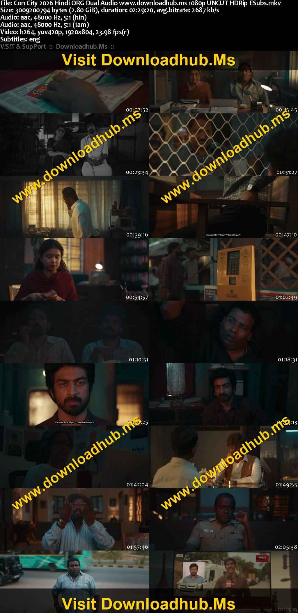 Con City 2026 Hindi ORG Dual Audio Movie DD5.1 4k 1080p 720p 480p UNCUT HDRip ESubs x264 HEVC