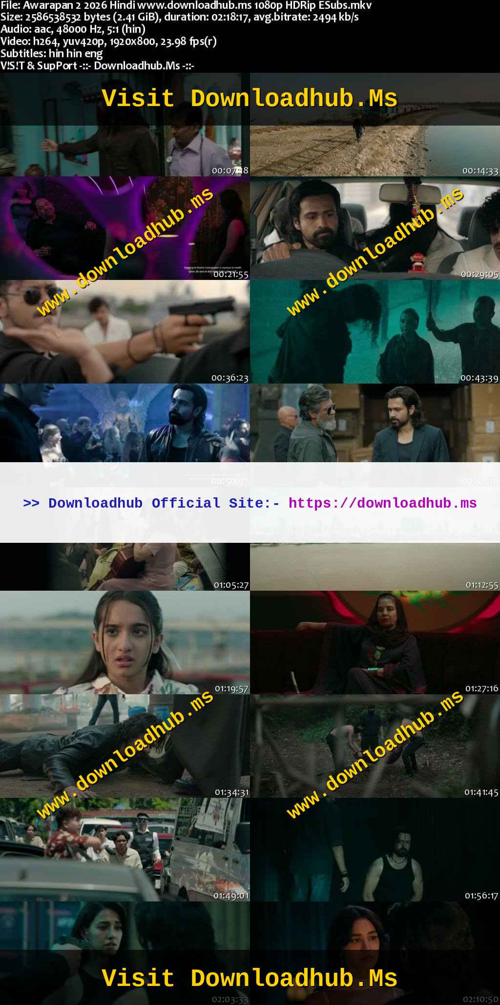 Awarapan 2 2026 Hindi Movie DD5.1 4k 1080p 720p 480p HDRip ESubs x264 HEVC Awarapan 2 2026 Hindi Movie DD5.1 4k 1080p 720p 480p HDRip ESubs x264 HEVC