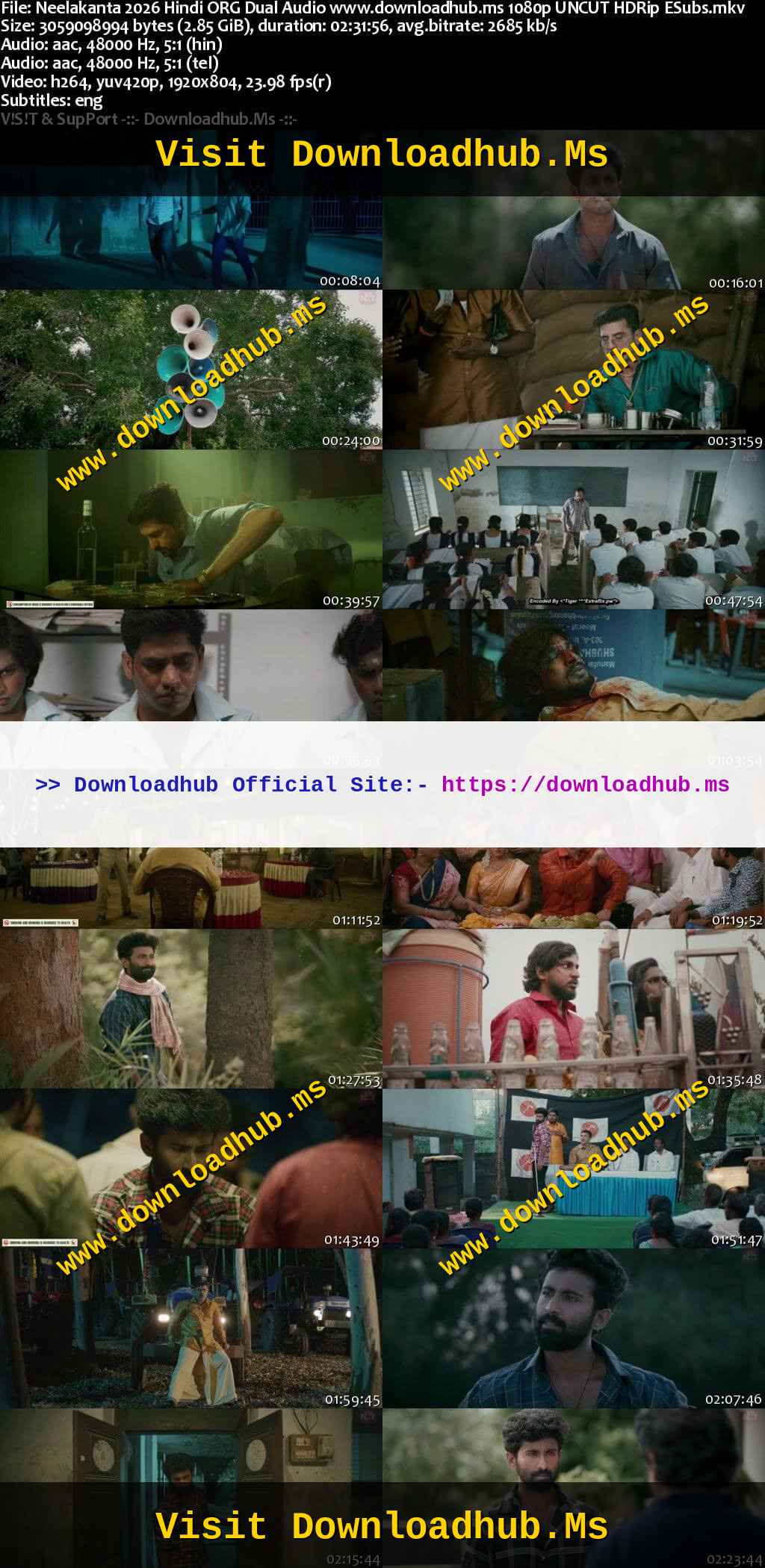Neelakanta 2026 Hindi ORG Dual Audio Movie DD5.1 1080p 720p 480p UNCUT HDRip ESubs x264 HEVC